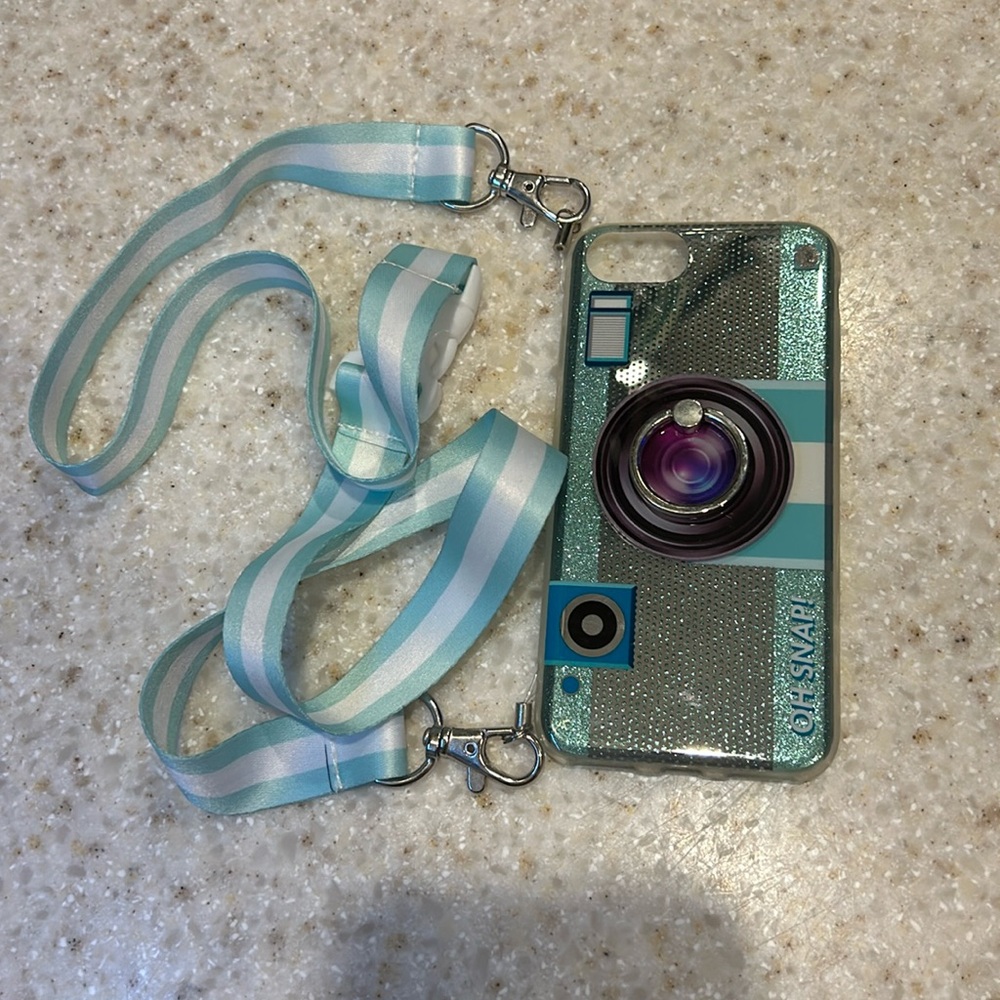 iPhone 7 Fake Camera Phone Case w/lanyard